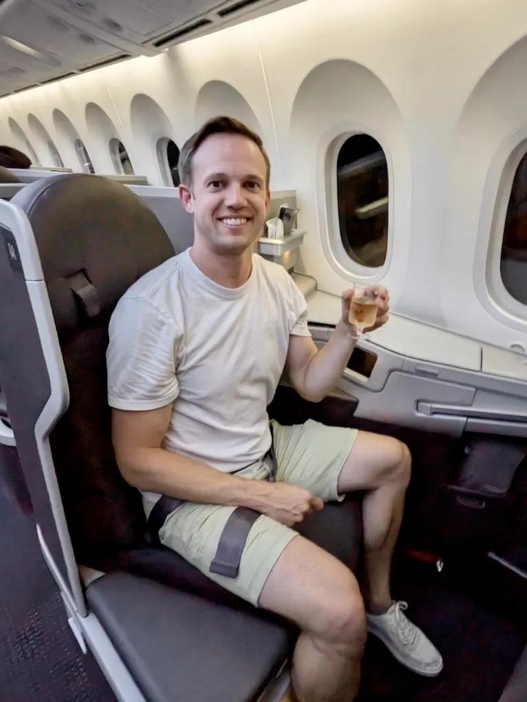 Jackson on a premium flight