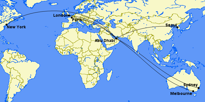 How To Fly The Etihad Apartment Using American Miles 3 Map