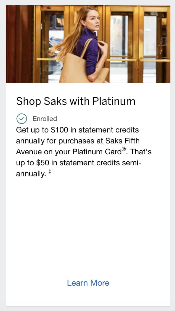 Saks benefit description