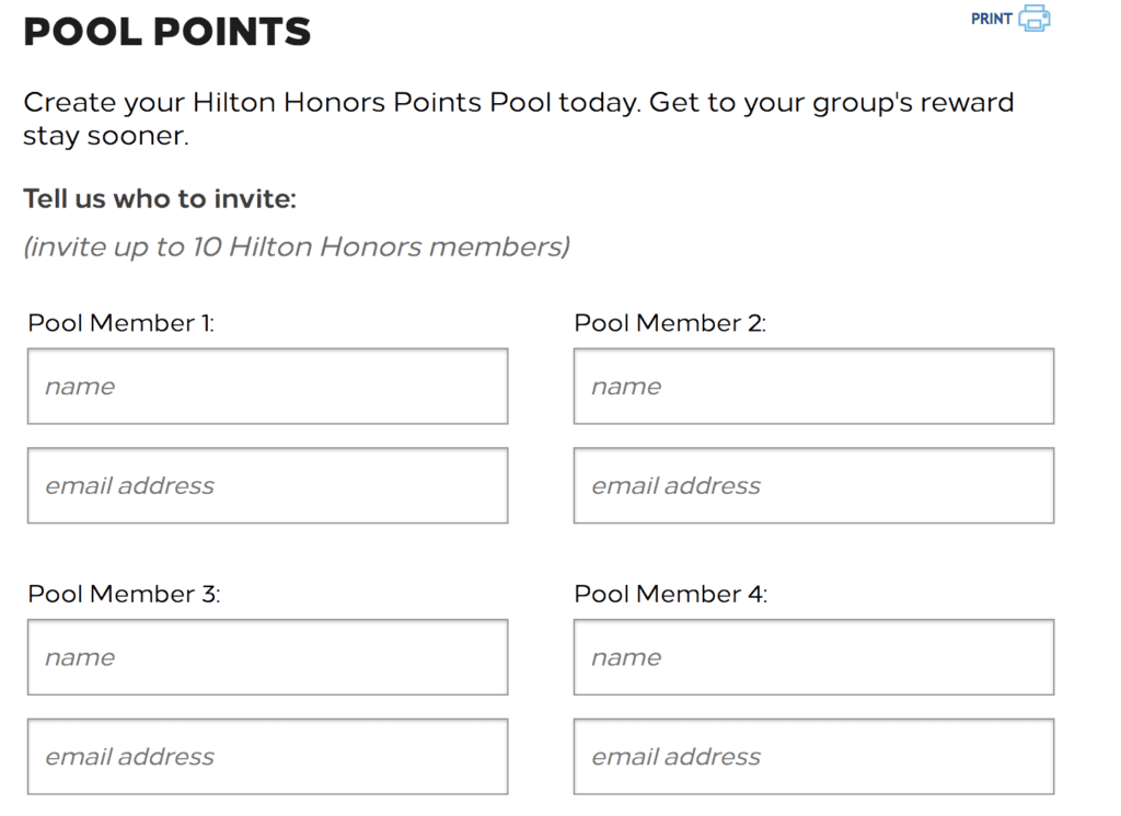 Hilton's Points Pooling