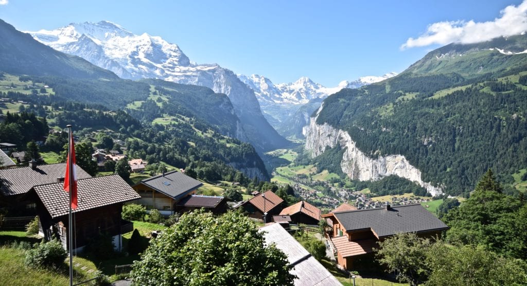 4 Ways To Save Money While Traveling In Switzerland 4 A view of a house with a mountain in the background
