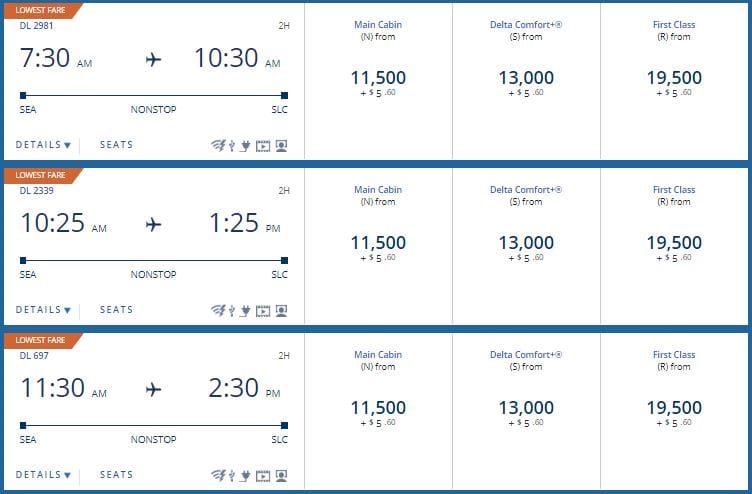 Delta SkyMiles Pricing