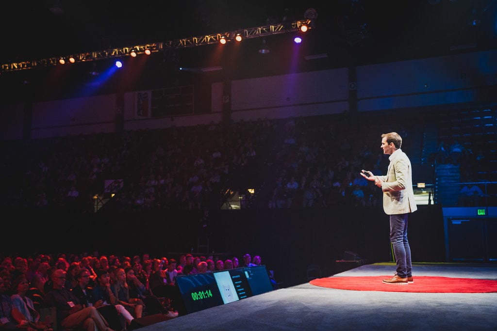 A man standing on a stage