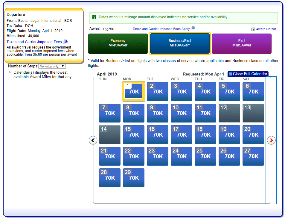 Boston Qatar Qsuites