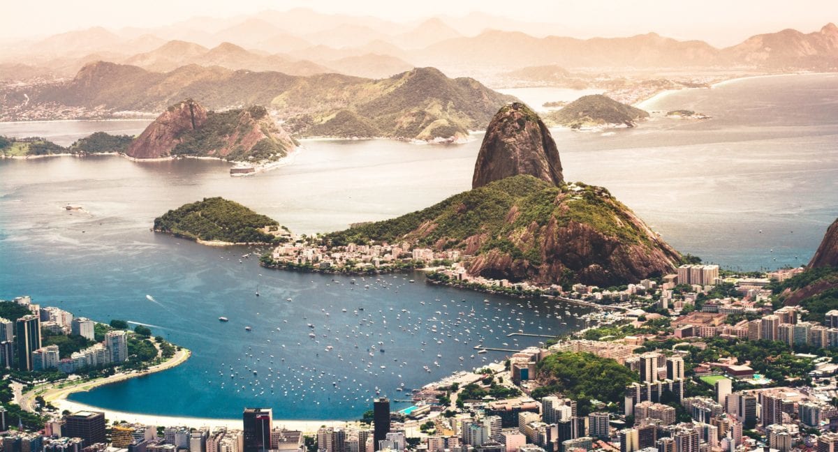 An island in the middle of a body of water