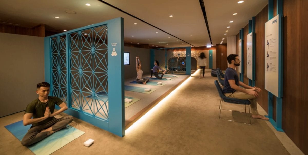 Cathay Pacific Lounge Yoga