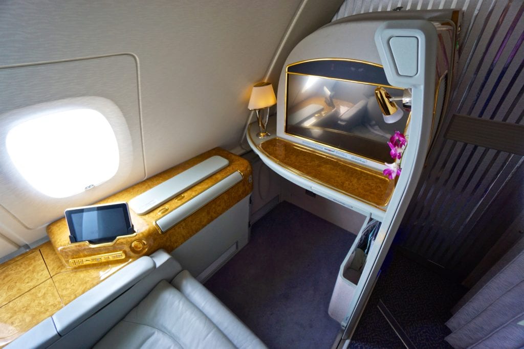 Emirates first class seat