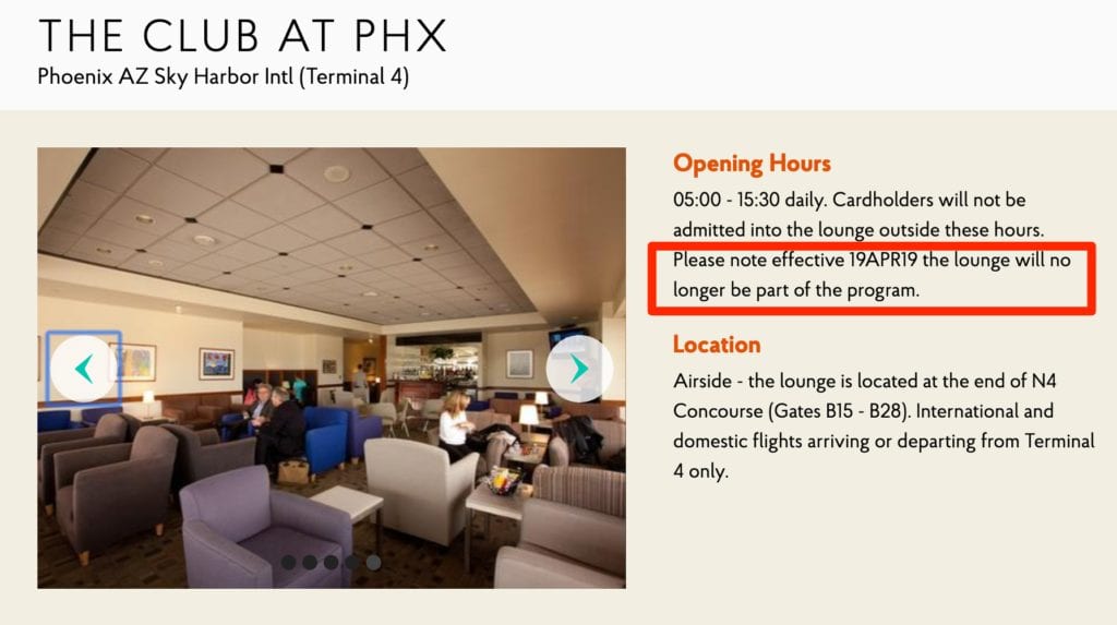 Phoenix Centurion escape Lounge 