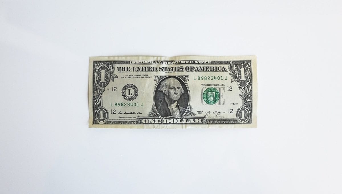 a dollar bill