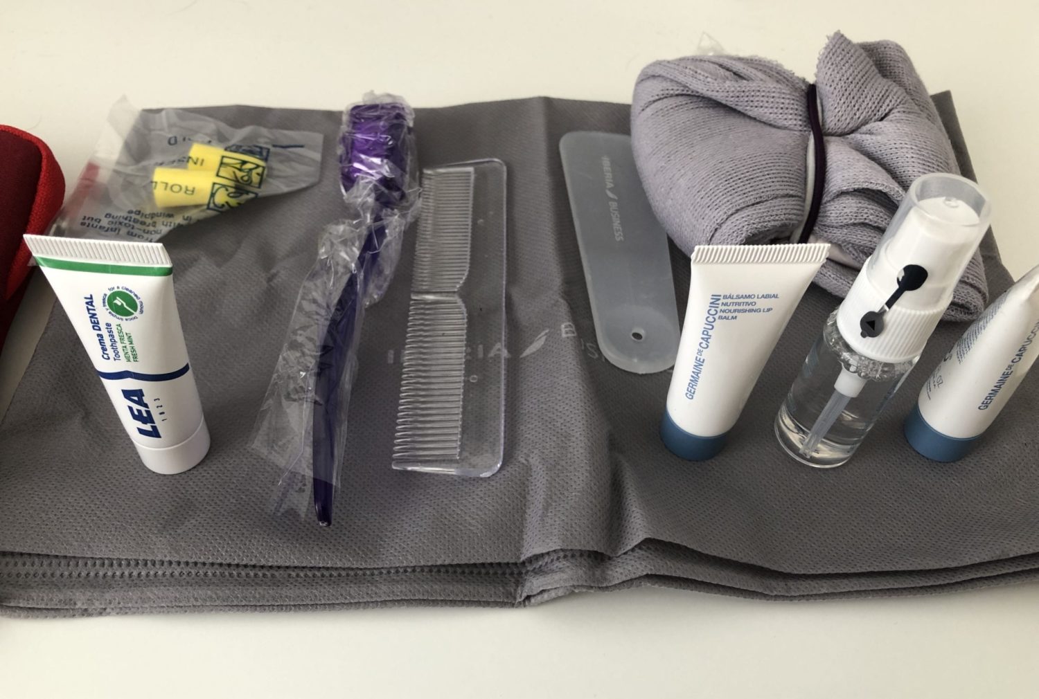 Iberia Business Class amenity kit
