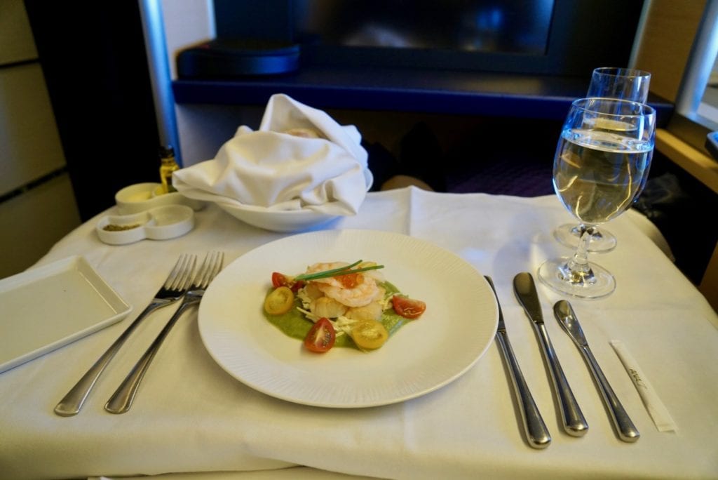 ANA first class food