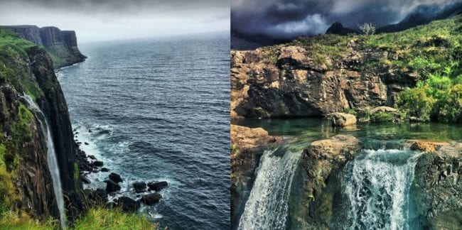 Thrifty Traveler's Guide to the Scottish Highlands 8 Kilt Rock and waterfalls