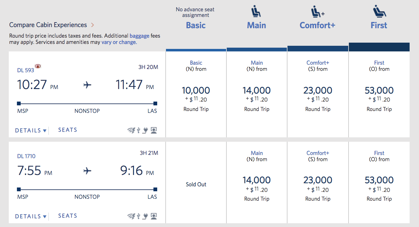 Delta Basic Economy Awards