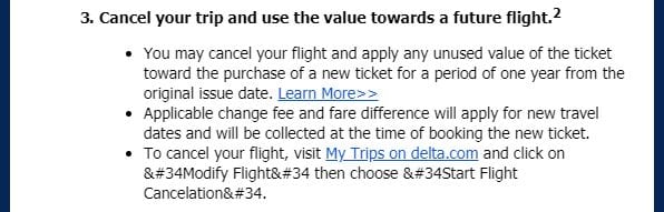 Delta weather waiver