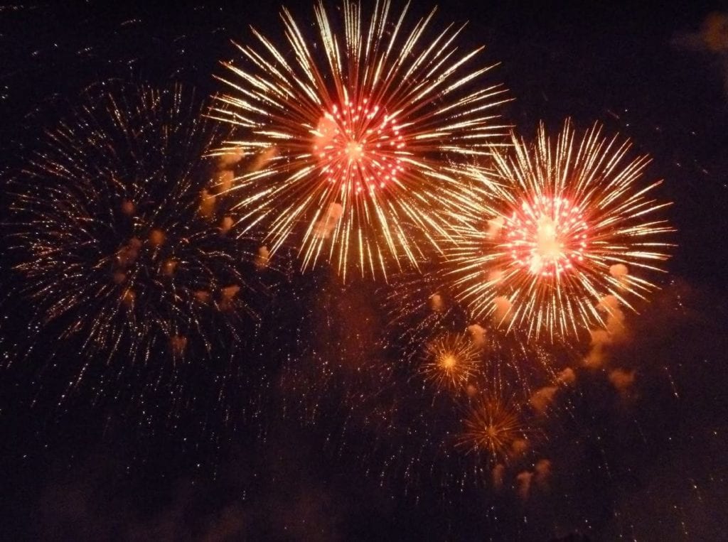 Fireworks in the sky