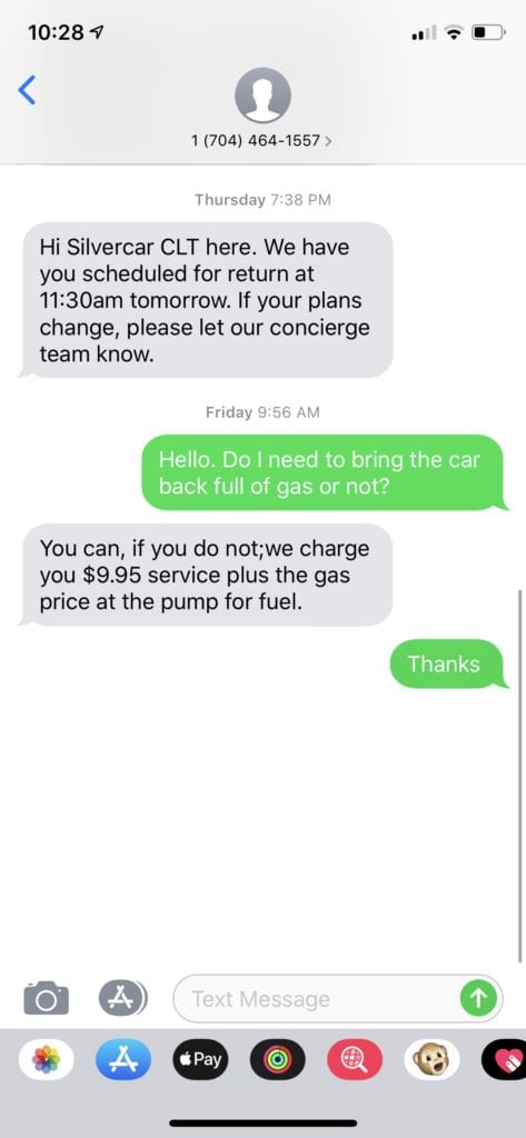 text message conversation