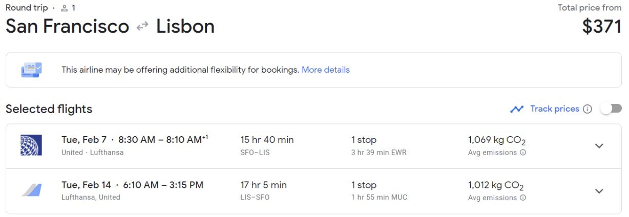 Cheap flights to Lisbon