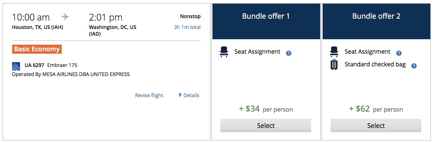 united basic economy options