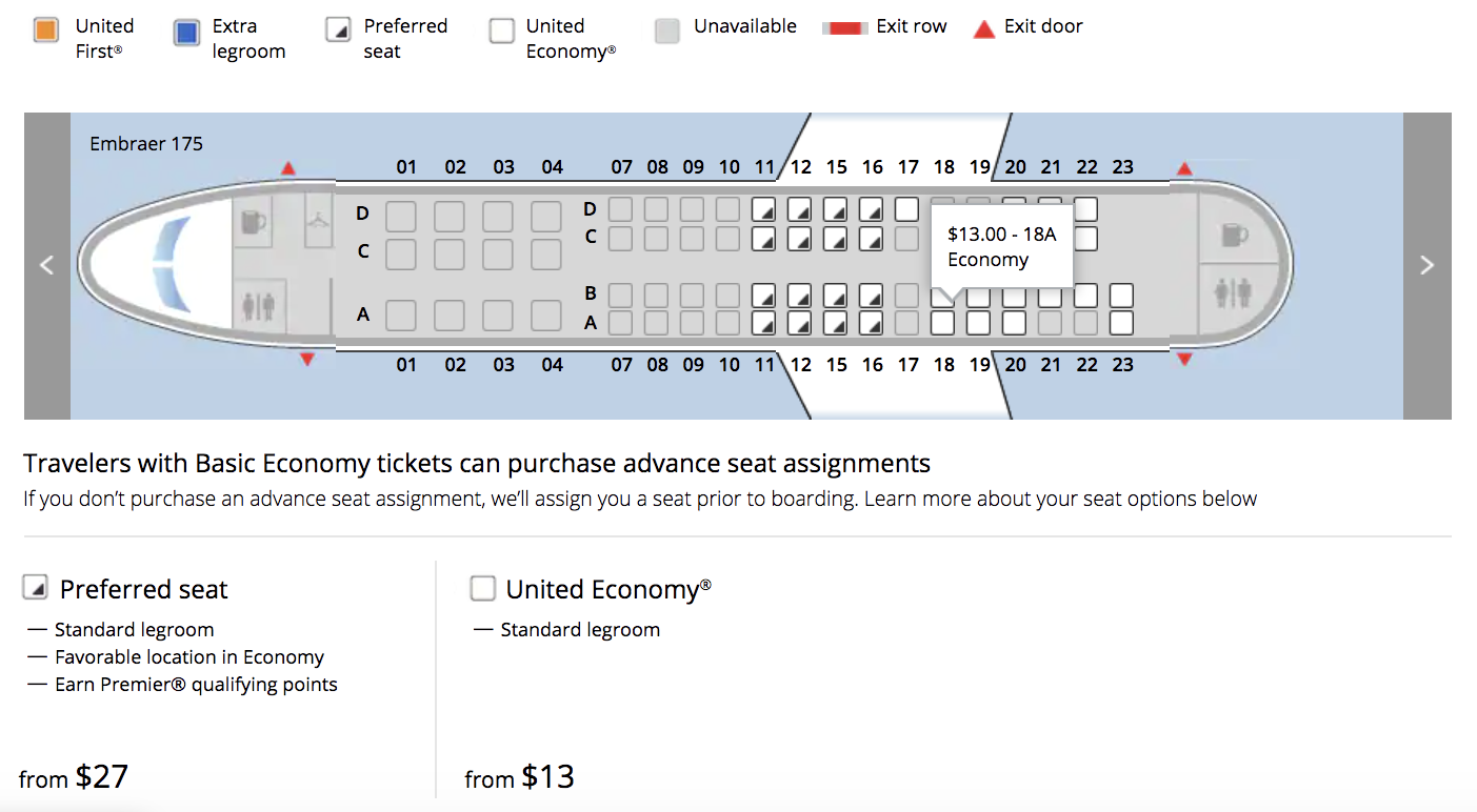 airline seat map