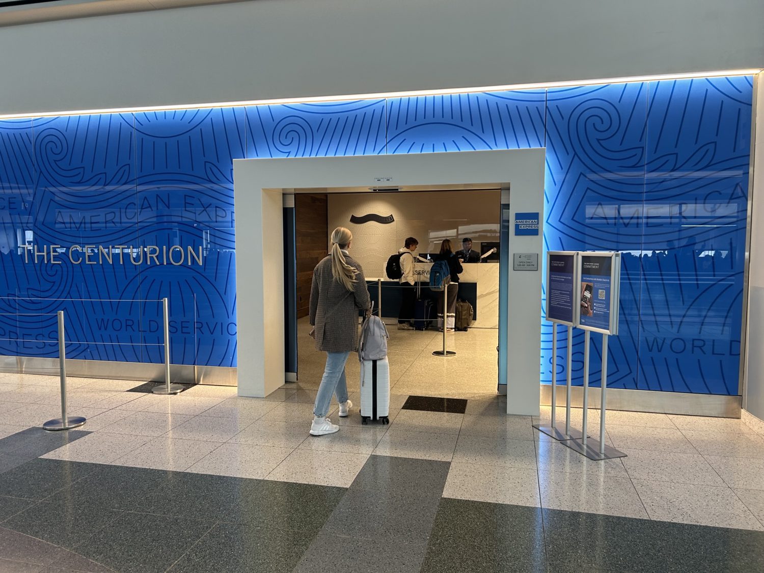 las vegas Centurion lounge check-in