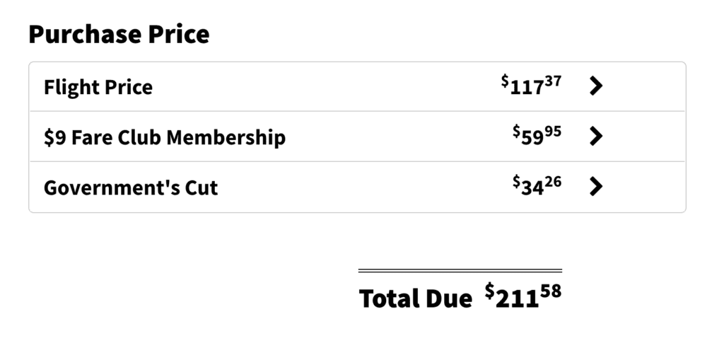 budget airlines fees