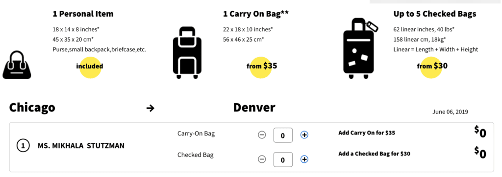 budget airlines fees