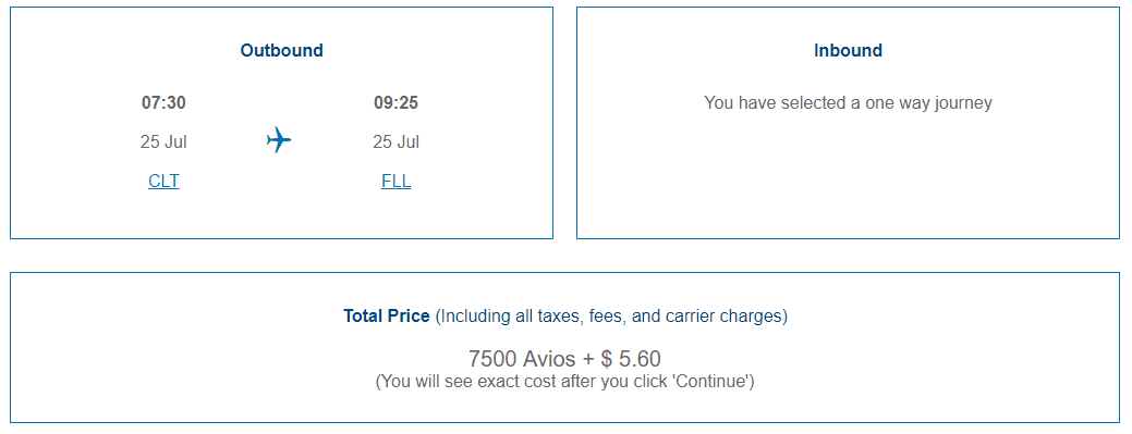 British Airways Award Chart