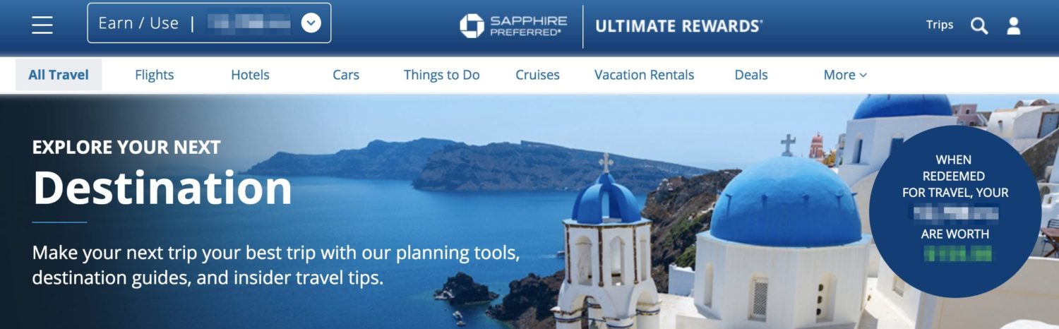 Chase Ultimate Rewards Pricing