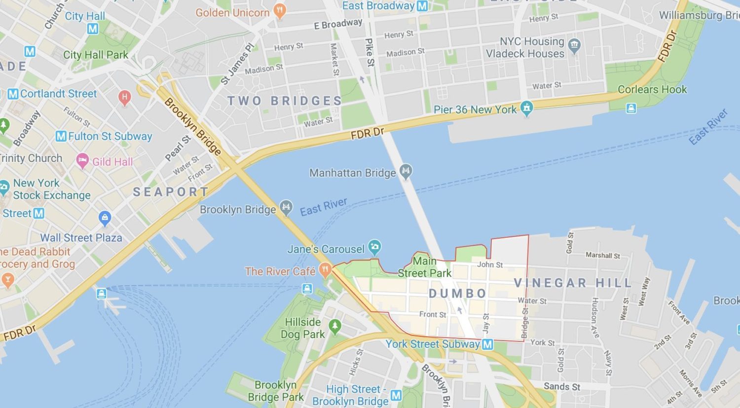 Dumbo brooklyn map