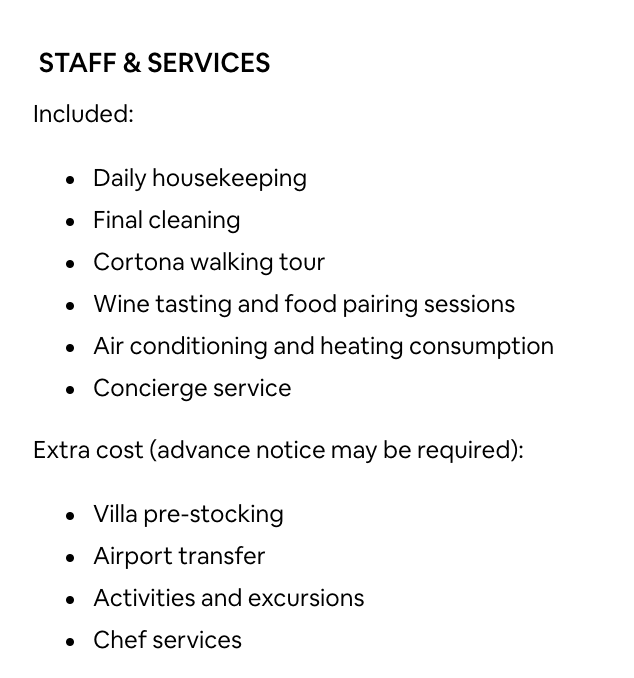 airbnb luxe amenities