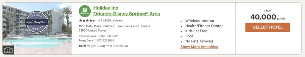 orlando ihg free anniversary night