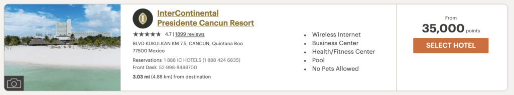 cancun ihg free anniversary night