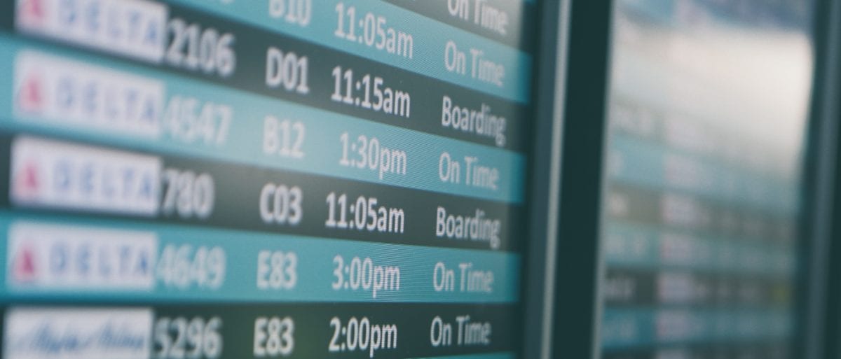 Delta boarding screen