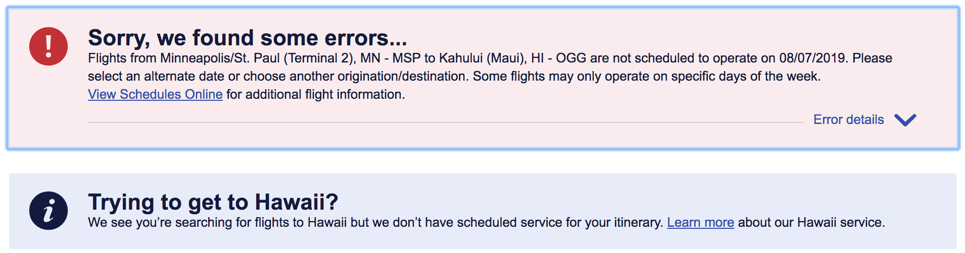 Southwest Hawaii Flights