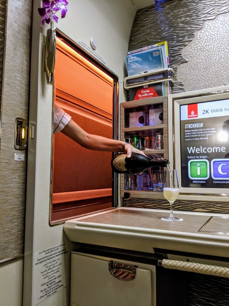Unbeatable: Emirates Game Changer First Class Suite, Dubai to Male 43 Emirates 777 First Class