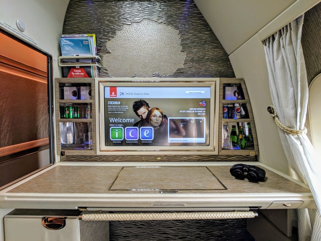 Unbeatable: Emirates Game Changer First Class Suite, Dubai to Male 35 Emirates 777 First Class