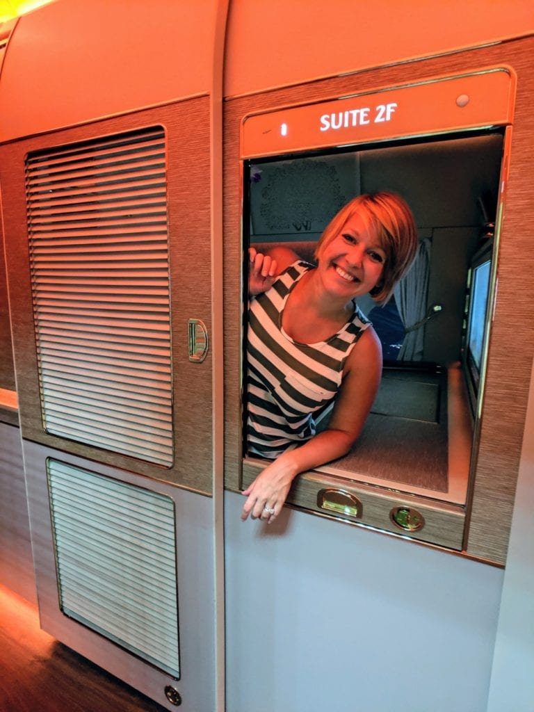 Unbeatable: Emirates Game Changer First Class Suite, Dubai to Male 48 Emirates 777 First Class Suite meal