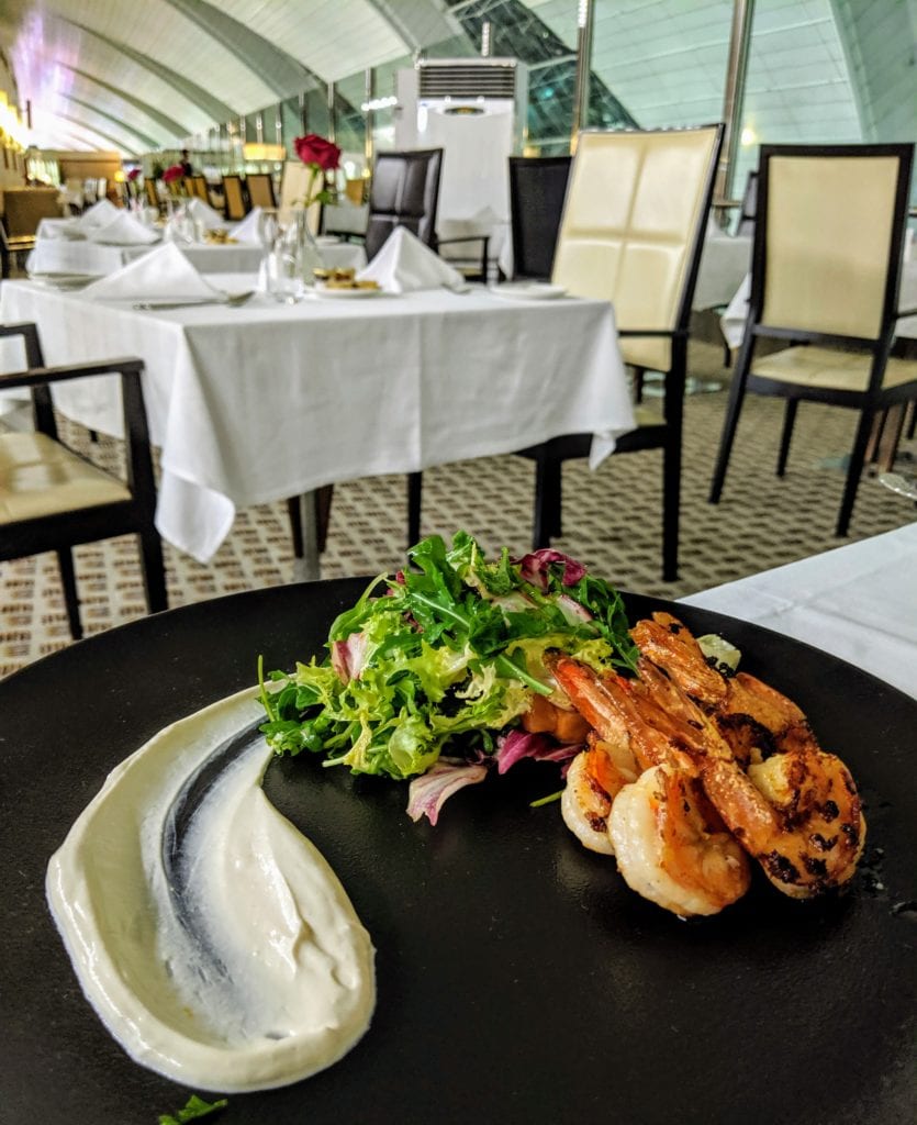 Unbeatable: Emirates Game Changer First Class Suite, Dubai to Male 29 A plate of food on a table