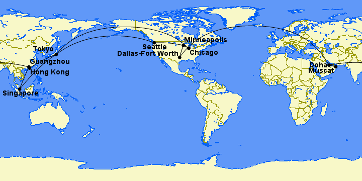around the world flights