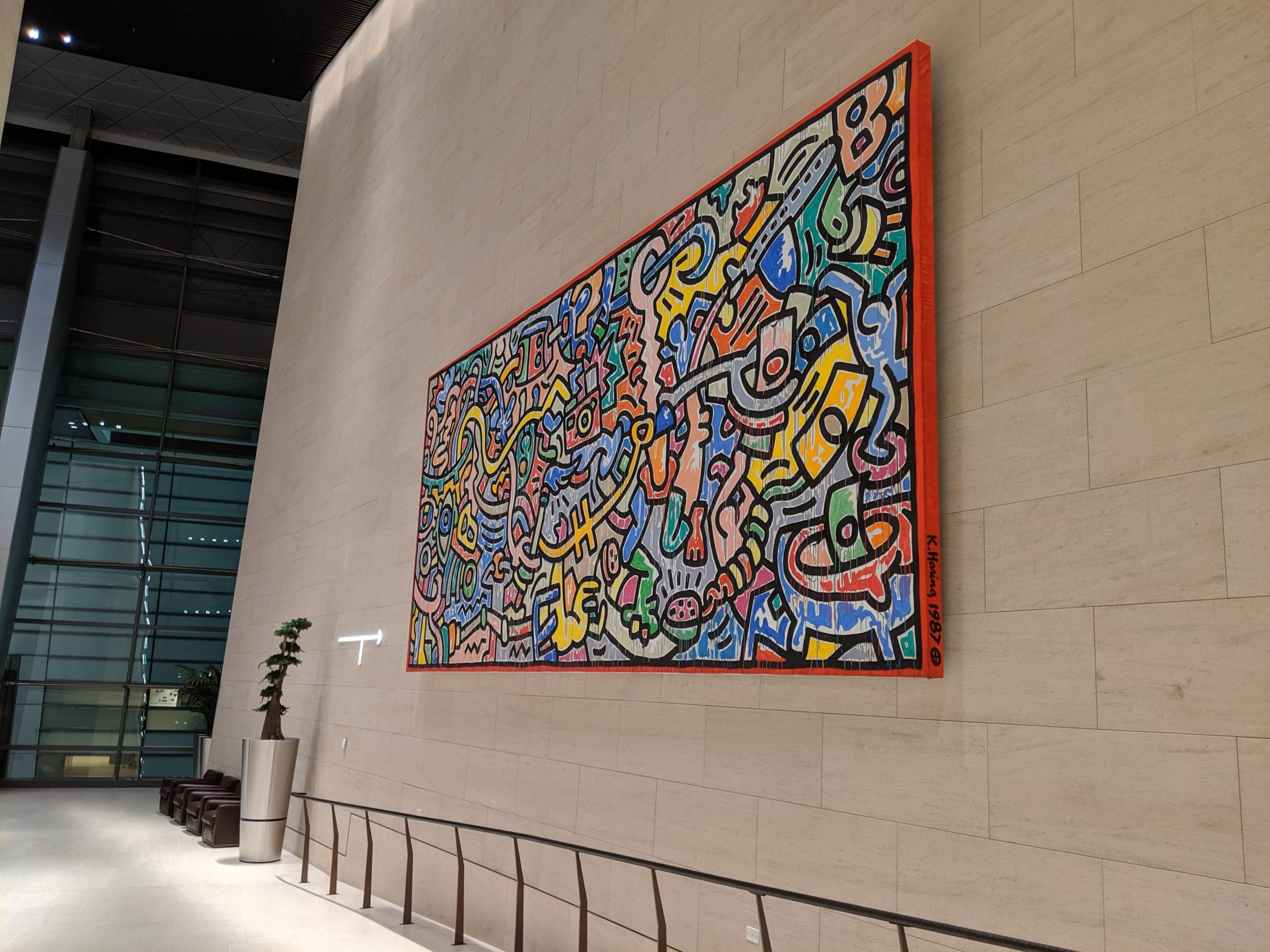 artwork in the Al Sawfa first class lounge