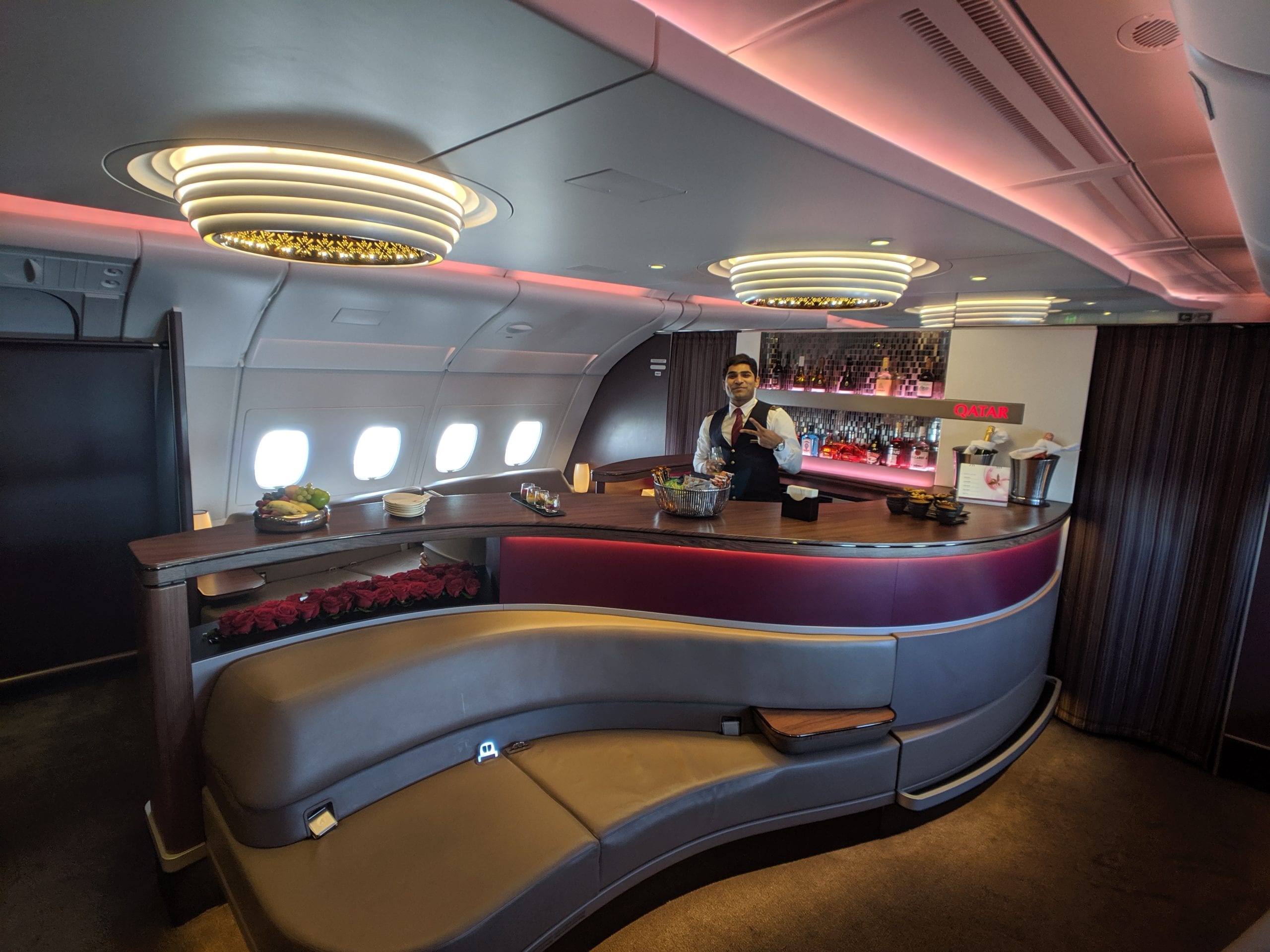 airbus a380 qatar bar