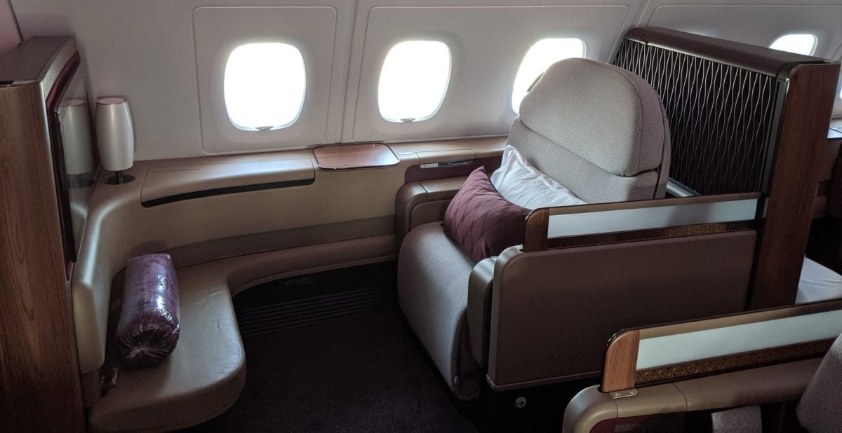 qatar airways first class seat