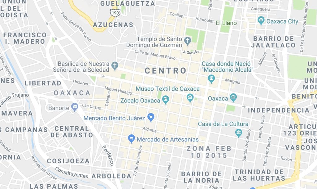 Don't Miss Oaxaca, Mexico's Up-and-Coming Hot Spot 2 Oaxaca Centro Map