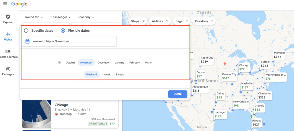 cheap thanksgiving flights
