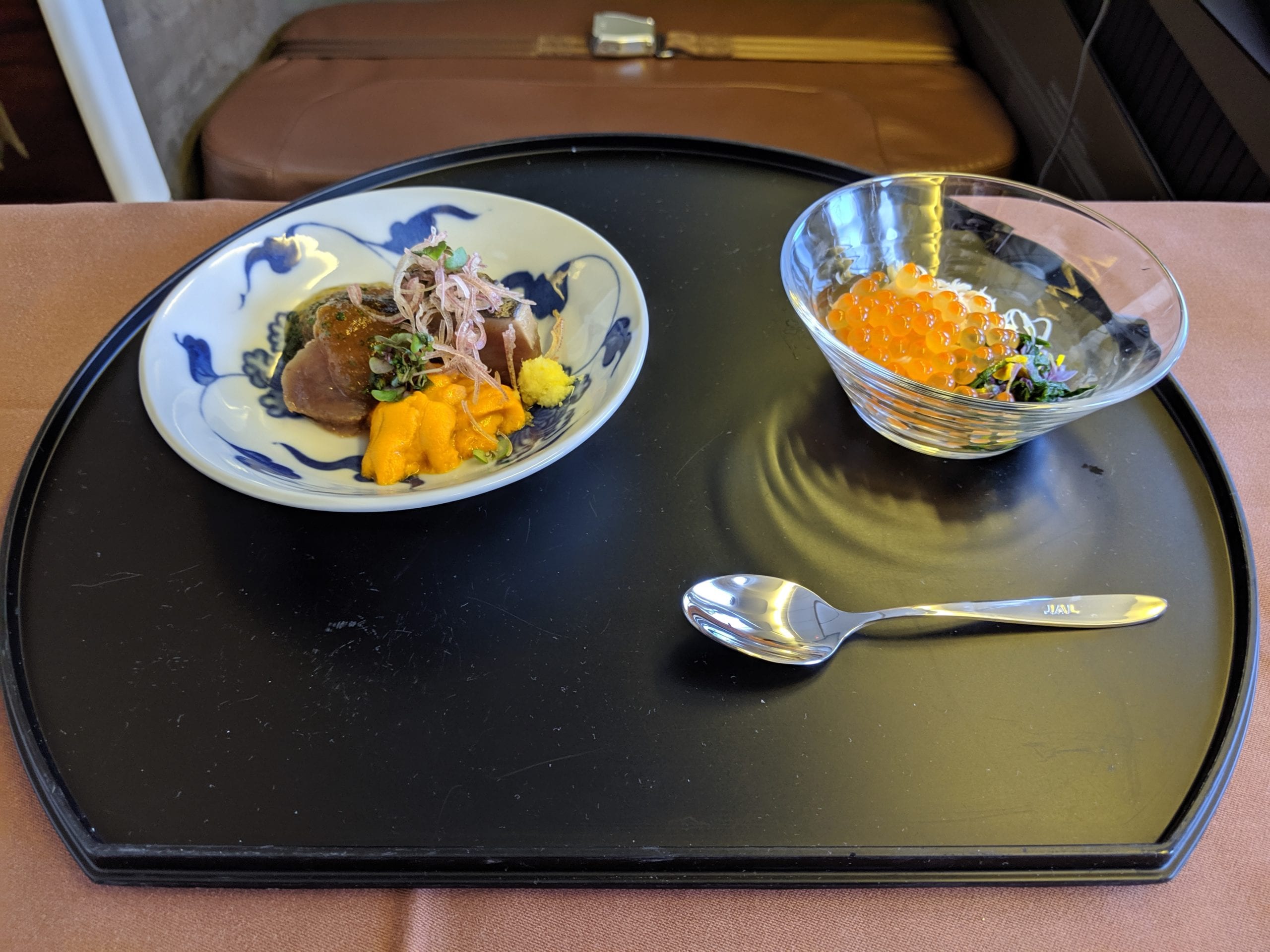 japan airlines first class review meal