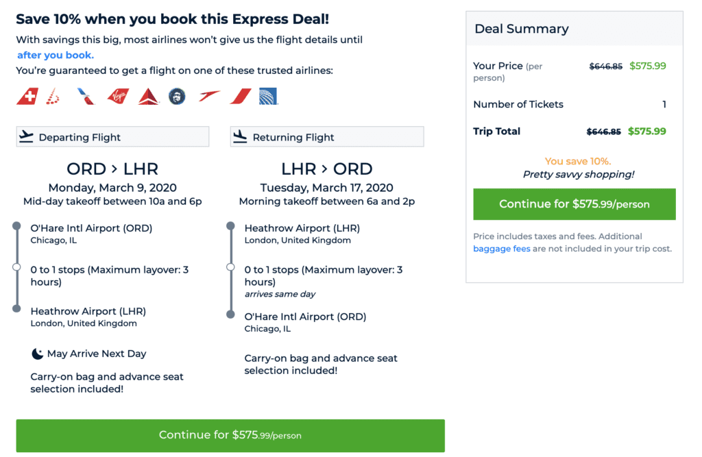 priceline express deals