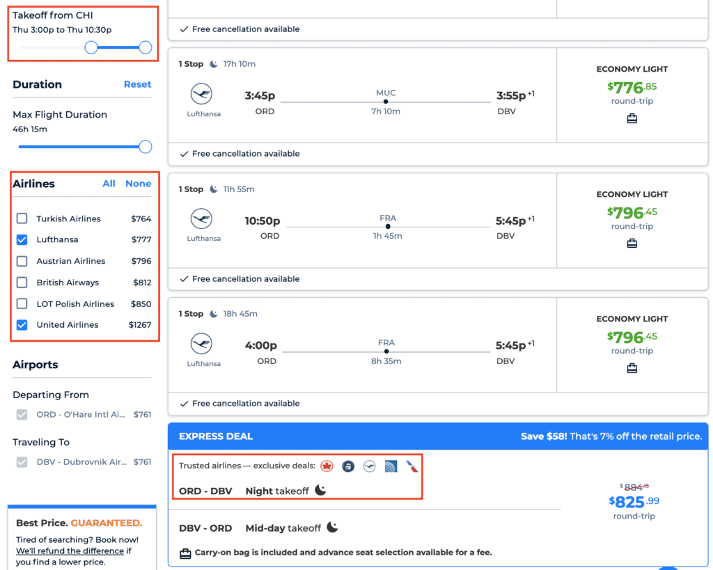 priceline express deals