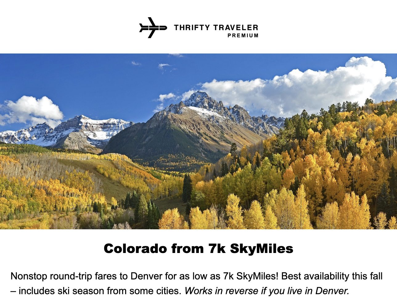 Denver SkyMiles deal
