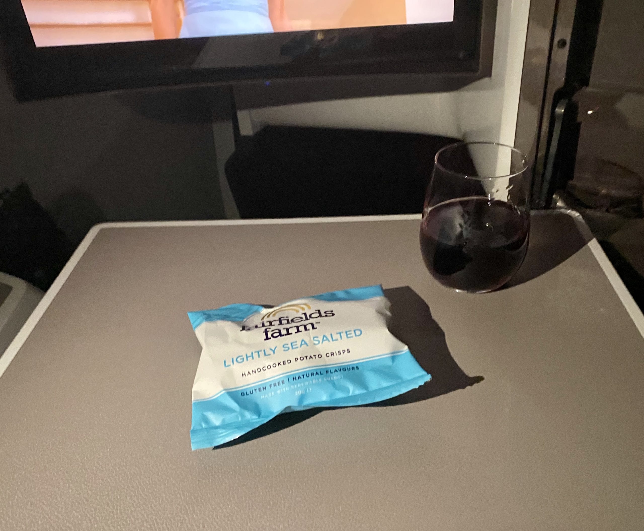 virgin atlantic upper class snacks and wine