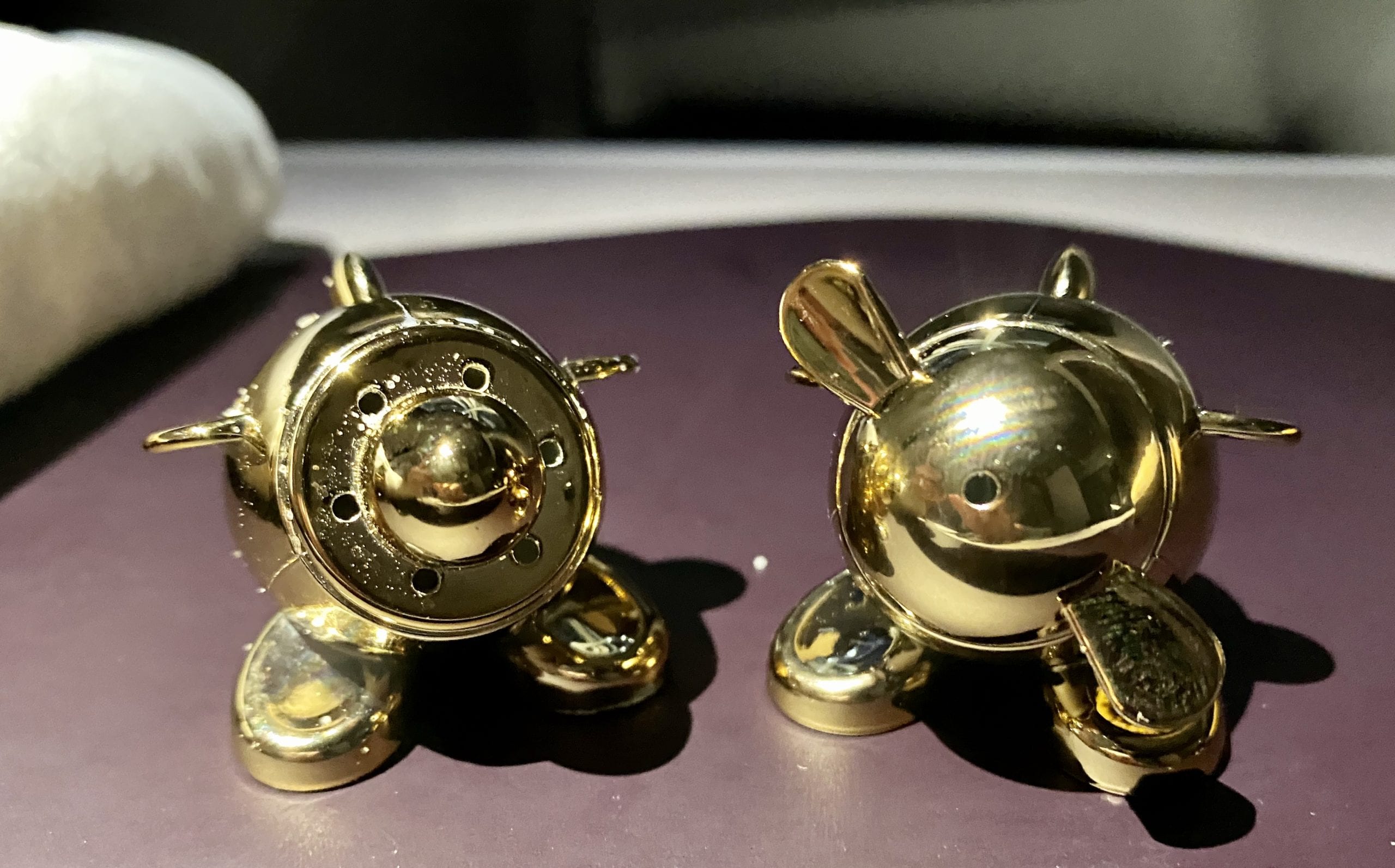 virgin atlantic upper class salt and pepper shakers